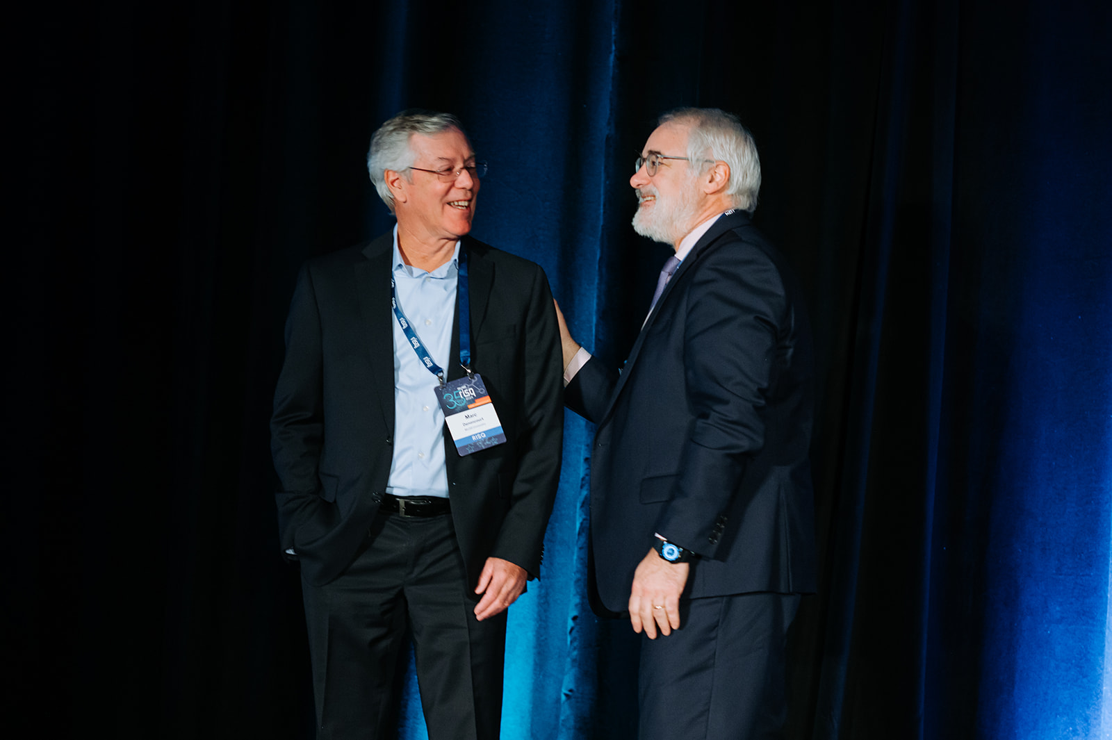 Marc Denoncourt, président sortant du CA du RISQ et Louis-Sébastien Guimond président entrant du CA du RISQ